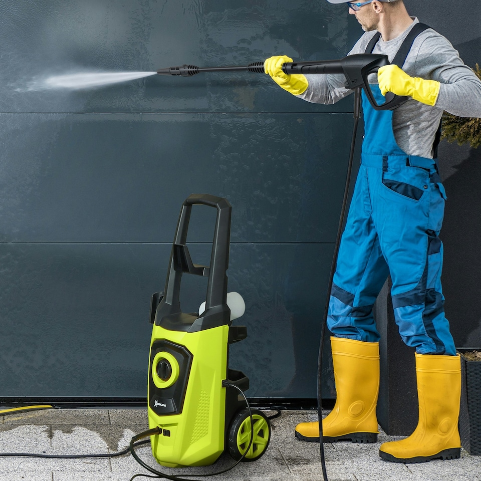image 1 of DURHAND Portable Power Washer 1800W, 150 Bar, 510 L/h for Garden, Car, Green