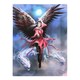 image 1 of Anne Stokes Air Element Sorceress Canvas Plaque - Blue/Red/White - 25cm x 19cm