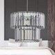 image 5 of Clint - Smoked Acrylic Crystal Two Tier Easy Fit Pendant Shade | Grey | Chrome | Medium | 1