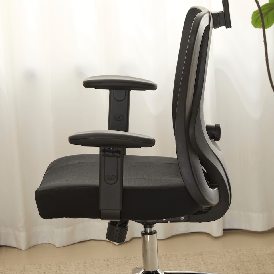 image 1 of Ergonomic Design Office Chair Adjustable Armrests Breathable Foldable