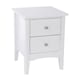 image 5 of Como 2 Drawer Petite Bedside Cabinet - Compact Shaker-Style Bedroom Storage | White | White | One Size | 1