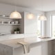 image 6 of Classic Frosted White Pendant Shade with Fluted Edge and Etched Lines | White | White | 1