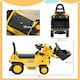 image 5 of HOMCOM NO POWER 3 in 1 Ride On Toy Bulldozer Toddler Digger Excavator Scooter Storage Cart Toilet Pretend Play Construction Truck