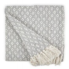 Stockholm Collection Recycled Cotton Throw in Silver (90" x 100") | Grey | Grey