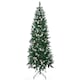 image 1 of HOMCOM 6' Snow Artificial Christmas Tree Holiday Home Décor with Pine Cones