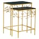 image 3 of Interiors By Premier Versatile Set Of 2 Tables With Black Wooden Top, Nesting Design Side Tables, Elegant Side Table By Couch