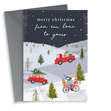Pretty Christmas Card - Our House To Yours