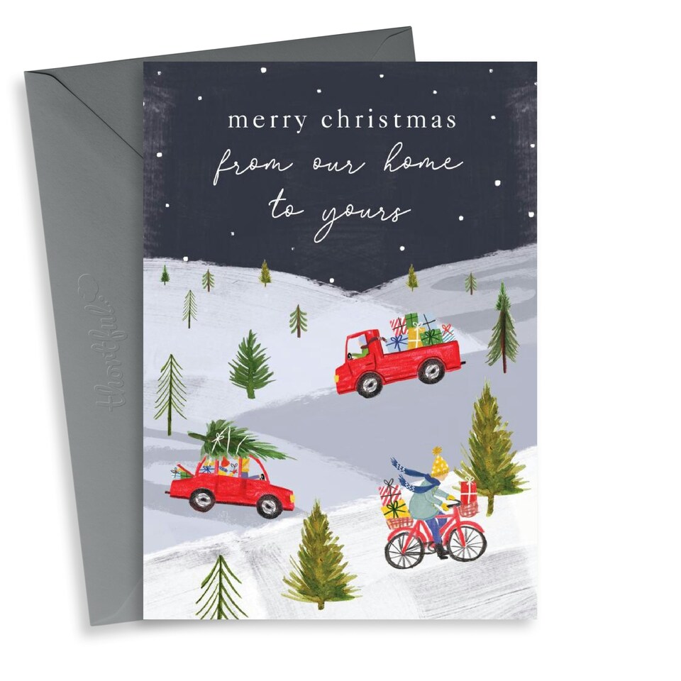 image 1 of Pretty Christmas Card - Our House To Yours