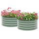 image 1 of Outsunny Set of 2 Raised Garden Bed Metal Planter Box with Safety Edging, Grey
