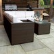 image 4 of Berlin Six Seater Corner Lounging Set in Brown