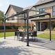 image 1 of Anthracite Veranda Garden Canopy Retractable Sliding Roof 12.8ft x 10ft