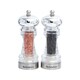 image 1 of Buckingham Clear Acrylic Classic Salt & Pepper Mill Set with Stainless Steel Band