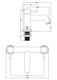image 8 of Balterley Contemporary Bathroom Dual Lever Handle Round Minimalist Deck Mounted Bath Filler Tap | Silver | Chrome | 1