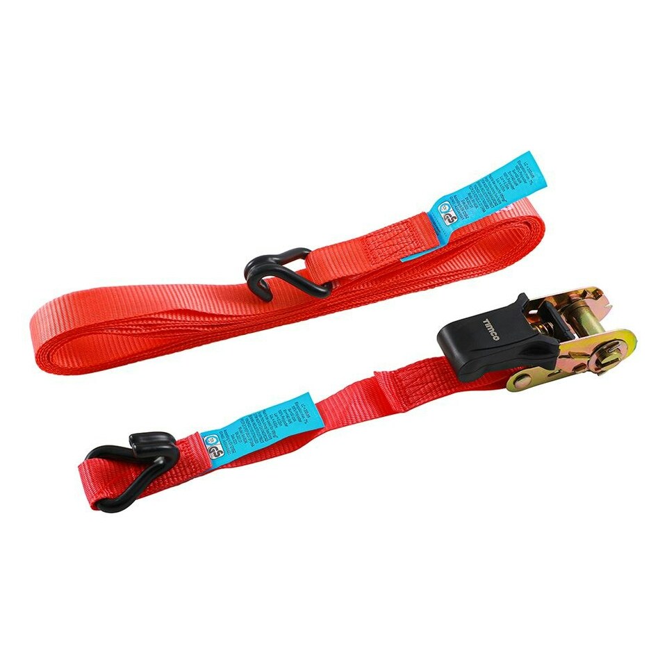 image 1 of Timco - Ratchet Straps - J Hook - Standard Duty (Size 5m x 25mm - 2 Pieces)