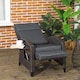 image 2 of Outsunny Garden Recliner w/ Cushion, Reclining Rattan Chair, Dark Grey/Brown