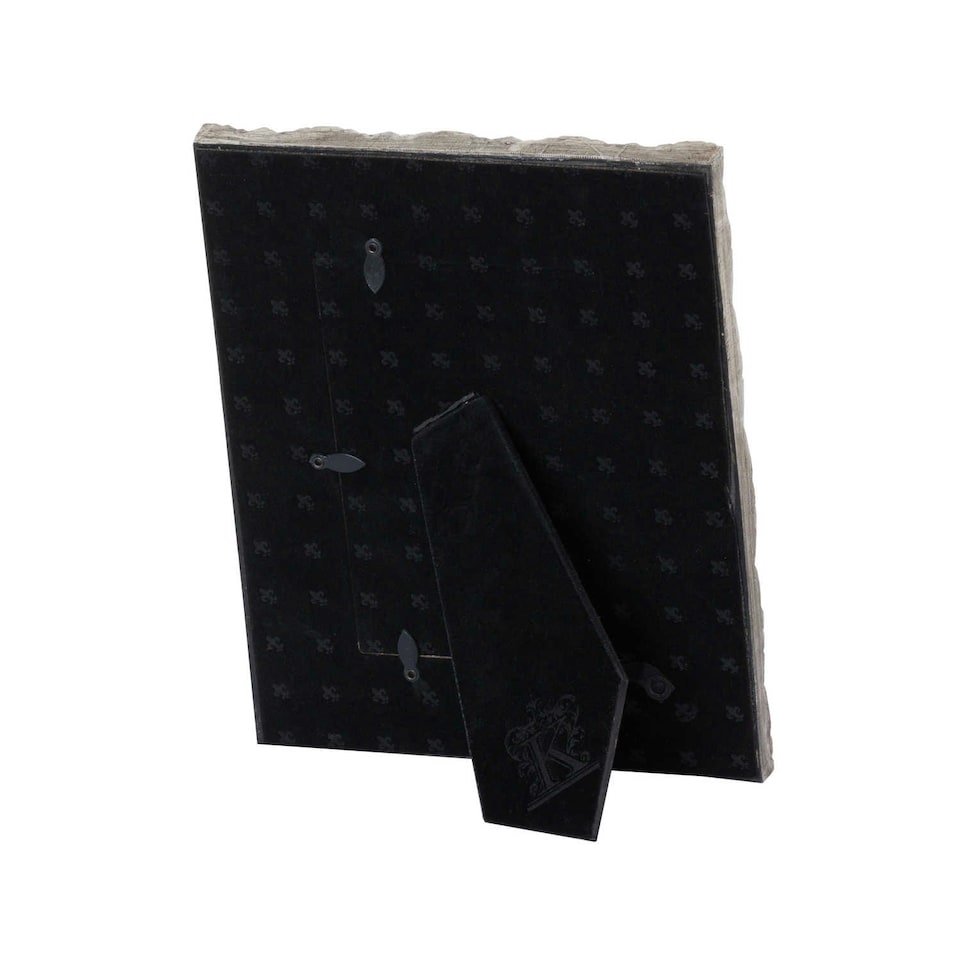 image 1 of Hill Interiors Metallic Leaf Effect Design Photo Frame - Silver/Black - 4 x 6in