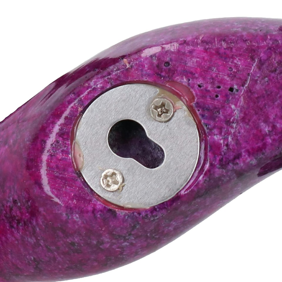 image 1 of Purple Speckled Gecko Lizard Resin Wall Shed Sculpture Decor Statue Medium