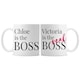 image 1 of Personalised The Real Boss Mug Set White