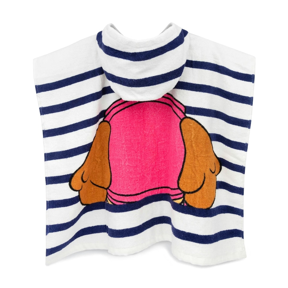 image 1 of Paw Patrol Childrens/Kids Skye Hooded Towel - White/Navy - One Size