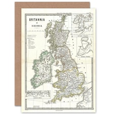 1865 Spruner Map British Isles Britannia England Scotland Card