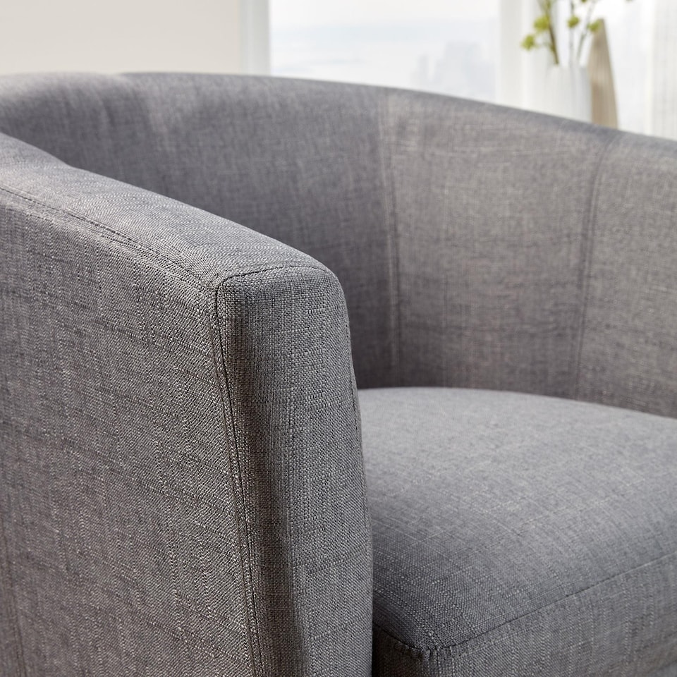 image 1 of Fabric Tub Chair Colour Range Wooden Legs Armchair Living Room Modern Office | Grey