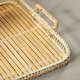 image 3 of Rustic Rattan/Bamboo Natural Rectangular Tray | Cream