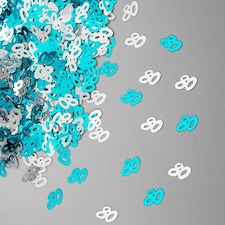 14g 80th Blue Happy Birthday Confetti
