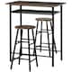 image 1 of HOMCOM 3-Piece Dining Set with 2 Matching Chairs and 1 Table, Black