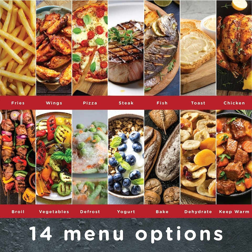 image 1 of Sensio Home 15L Air Fryer Oven, Dehydrator, Rotisserie, Bake, Defrost, 14 Presets, Accessory Set 1600W