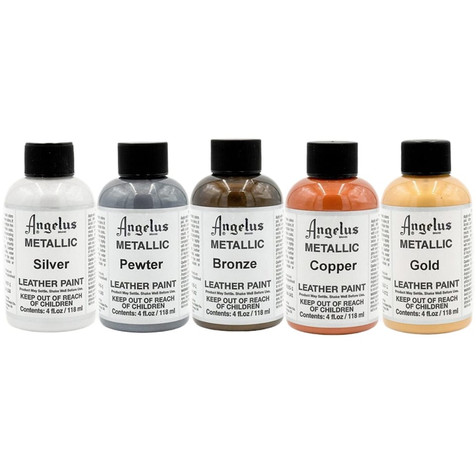 image 1 of Angelus Metallic Leather Paint for Sneaker Customs and Shoes 4oz