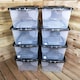 image 9 of 8 x 42L Clear Storage Box with Black Lid, Stackable and Nestable Design Storage Solution