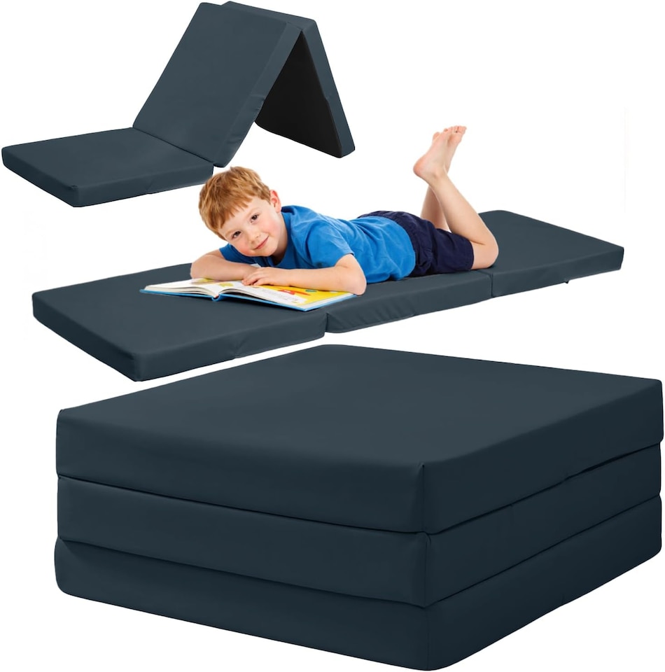 image 1 of Tri Fold Fold Out Z Bed Futon Sofa Chair Mattress
