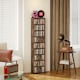 image 2 of HOMCOM 260 CD Storage Unit 120 DVD Storage Tower with 9 Compartments | Brown