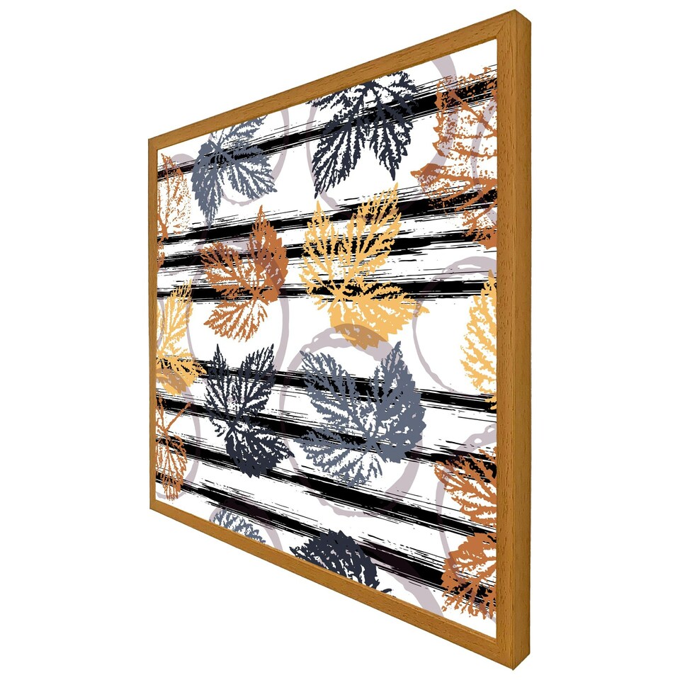 image 1 of Cute autumn leaves (Picutre Frame) Black | S