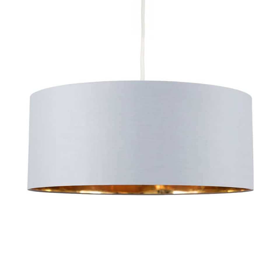 image 1 of ValueLights Reni Warm Grey And Gold Ceiling Pendant Shade | Grey
