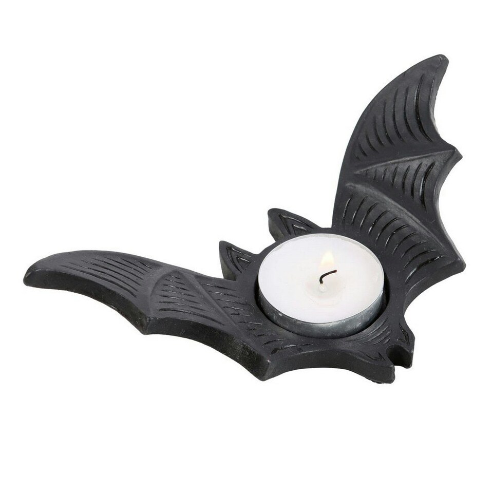 image 1 of Something Different Bat Tealight Holder - Black - One Size