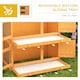image 4 of PawHut 2-Tier Wooden Rabbit Hutch with Sliding Tray