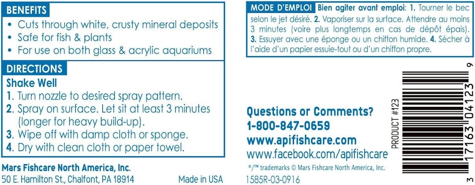 image 1 of API Safe & Easy Aquarium Cleaner Spray 237ml