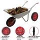 image 9 of Replacement 13" x 3" Puncture Proof / Solid Wheelbarrow Wheel With Axle