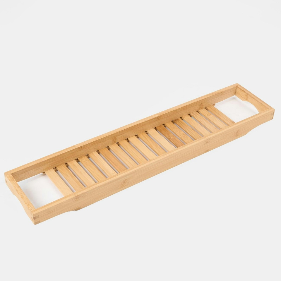image 1 of OHS Bamboo Bathroom Storage Shelf Caddy Holder Bath Rack - Natural