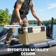 image 8 of Outsunny 42.6L Insulated Cool Box, Portable Ice Cooler with Handle | Brown | Khaki | 66.6 x 38.5 x 40 cm