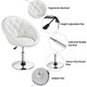 image 4 of Yaheetech Height Adjustable Modern Round Back Chair | White
