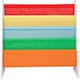 image 2 of Kids Children MDF & Fabric Display Bookshelf Sling Open Storage 4-Tier Organiser | Multi | Multicoloured | 1