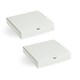 image 2 of 50 x 7" (7.5 x 7.5 x 1.5") White Slim Postage Pizza Takeaway Style Boxes Ideal For Restaurants & Takeaways White
