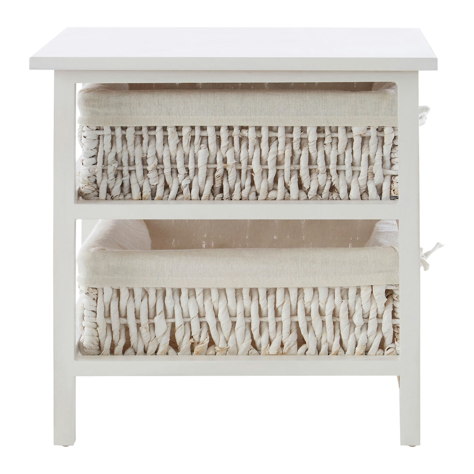 image 1 of White 2 Maize Baskets Storage Unit White