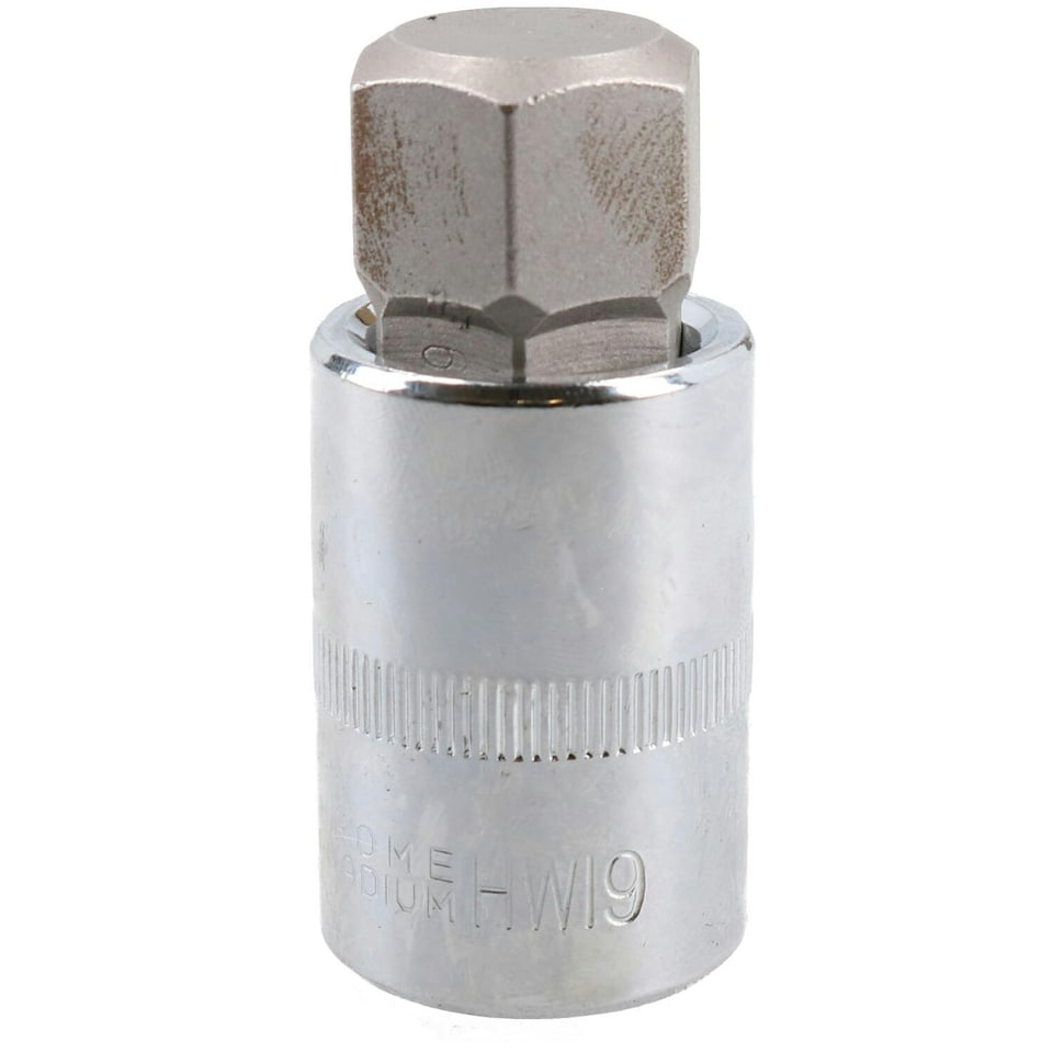 image 1 of 19mm Hex Bit Metric Allen Socket Male 1/2" Drive 55mm Length Strengthened Tip