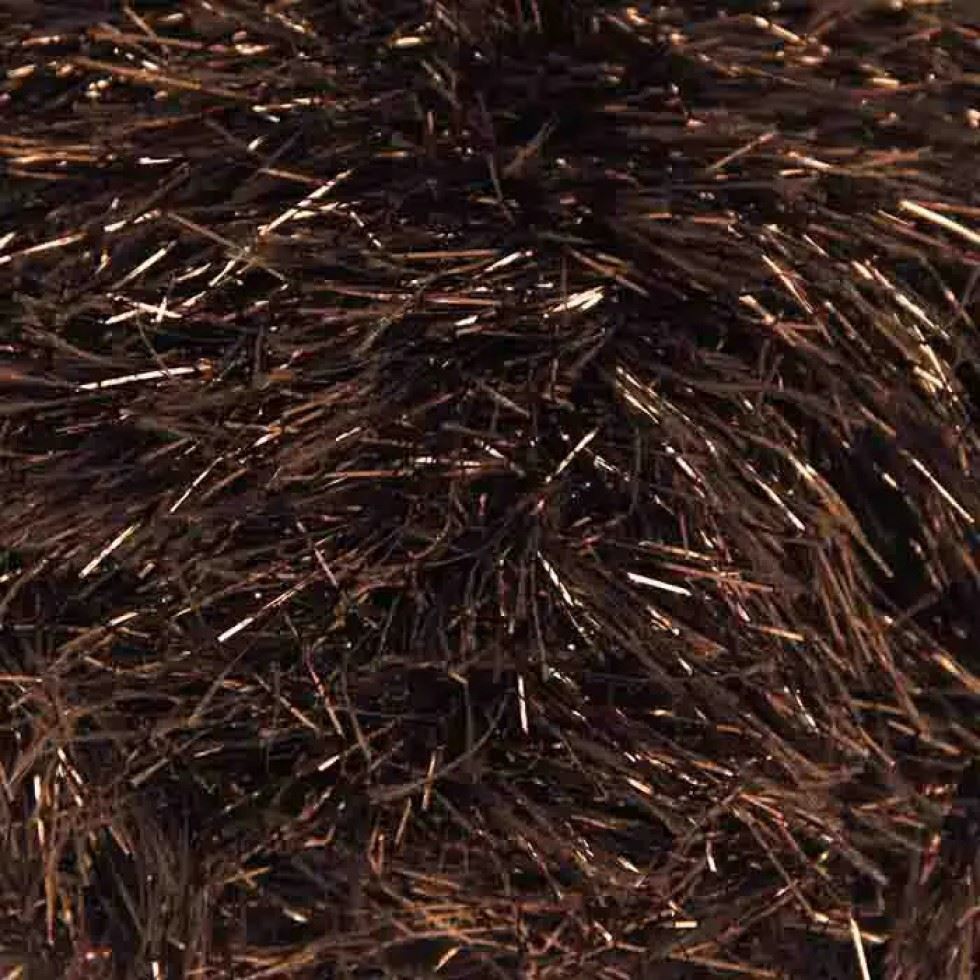 King Cole Brown Tinsel Chunky Yarn (Value Pack 12 x 50g Balls) For Crochet, Knitting - 70m per ball