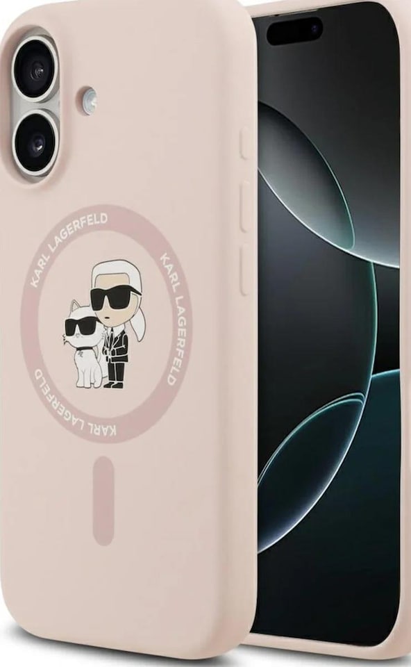 KARL LAGERFELD KLHMP14XSLKHLP - Custodia rigida in silicone per iPhone 14 Pro Max 6,7, colore: Rosa chiaro