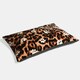 image 5 of OHS Dog Paw Print Soft Plush Plump Cosy Autumn Pumpkin Stripe Leopard Pet Bed Cushion, 80x60cm Brown | Natural - Leopard | L