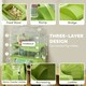 image 3 of PawHut 3-Tier Hamster Cage, Hamster Habitat with Accessories, Green